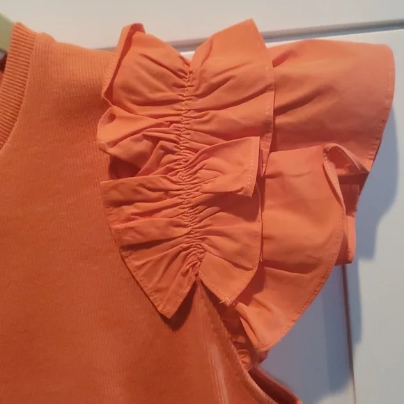 Anthroplogy Ruffled sleeve Top - Picture 3 of 9